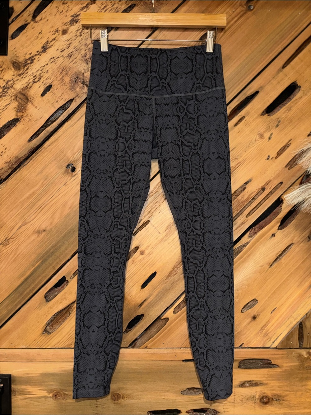 Varley Black Snake Print Kids Leggings